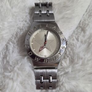 Dallas‎ Cowboys Watch Gametime Silver Stainless Steel NFL Quartz Watch Japan